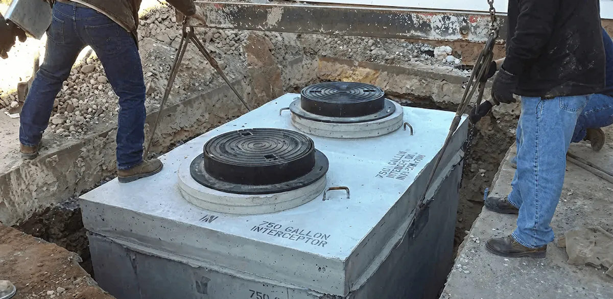 Grease trap installation for a commercial property drainage system in Hialeah, FL