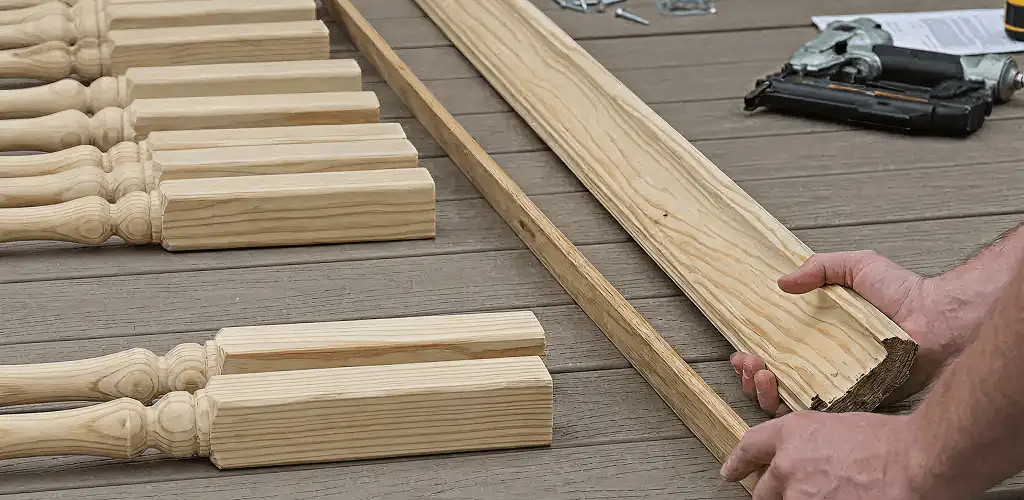 Handrail installation materials and wood components for stair rail work in Hialeah, FL